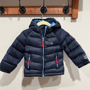 L.L. Bean Kids' Ultralight 650 Down Jacket Baby Toddler 6-12MO Navy Blue